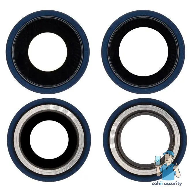 Camera Lens Glass with Frame for Apple iPhone 12 Blue